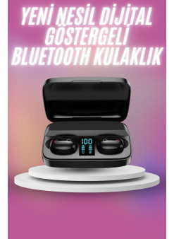 Kablosuz Bluetooth Kulaklık Android Ve İos Uyumlu Led Göstergeli Powerbankli