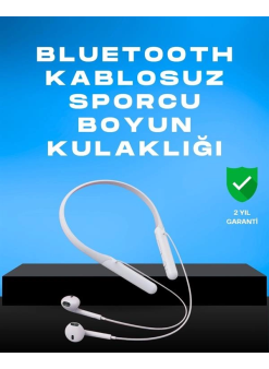 Kablosuz Bluetooth Kulaklık – Boyun Askılı, 100 Saat Pil Ömrü