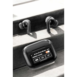 Kablosuz Bluetooth Kulaklık Ekranlı Uzun Şarj Süreli Anc Destekli