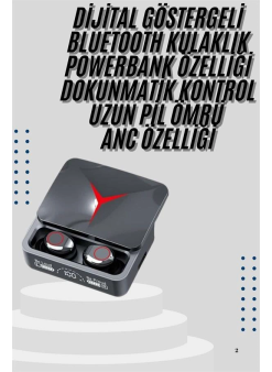 Kablosuz Bluetooth Kulaklık Powerbank Özellikli Göstergeli Hd Mikrofon