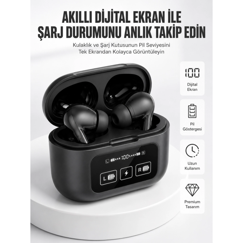 Kablosuz Bluetooth Kulaklık Pro Yeni Nesil Dokunmatik Kontrol Kablosuz Bluetooth Kulaklık Pro Yeni Nesil Dokunmatik Kontrol