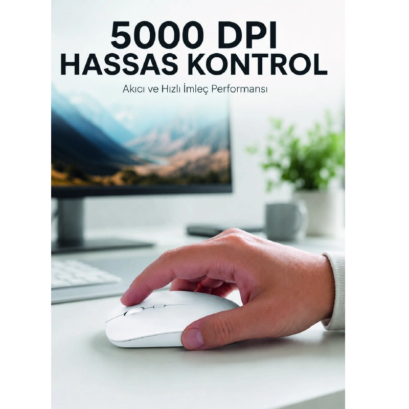 Kablosuz Bluetooth Mouse Sessiz Tıklama Ergonomik Wireless Fare Kablosuz Bluetooth Mouse Sessiz Tıklama Ergonomik Wireless Fare