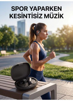 Kulak Kancalı  Kablosuz Kulaklık Uzun Pil Ömürlü Şarj Kutulu