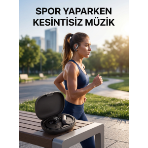 Kulak Kancalı  Kablosuz Kulaklık Uzun Pil Ömürlü Şarj Kutulu