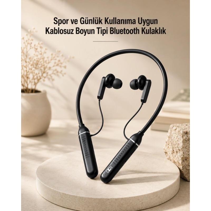 Kablosuz Boyun Tipi Bluetooth Kulaklık Mikrofonlu Spor Ve Günlük Kullanıma Uygun Kablosuz Boyun Tipi Bluetooth Kulaklık Mikrofonlu Spor Ve Günlük Kullanıma Uygun