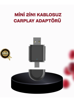 Kablosuz Carplay Adaptörü – Bluetooth 5.4 Ve Wi-fi 6 Teknolojili Tak & Çalıştır Dönüştürücü