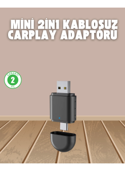 Kablosuz Carplay Adaptörü – Usb-a & Type-c Uyumlu Hızlı Bağlantı Cihazı