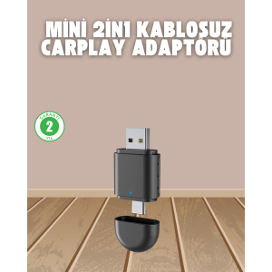 Kablosuz Carplay Adaptörü – Usb-a & Type-c Uyumlu Hızlı Bağlantı Cihazı