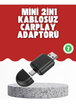 Kablosuz Carplay Dönüştürücü – Akıllı Tak & Çalıştır Araç Adaptörü