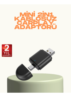 Kablosuz Carplay Ve Android Auto Adaptörü – Usb-a & Type-c Girişli Akıllı Dönüştürücü