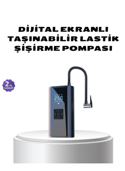 Kablosuz Dijital Lastik Şişirme Pompası Led Işıklı 80w