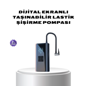 Kablosuz Dijital Lastik Şişirme Pompası Led Işıklı 80w