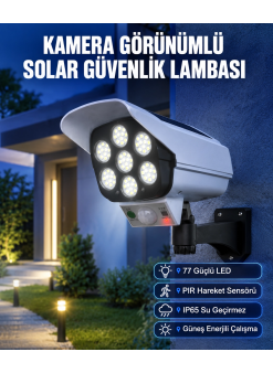 Kablosuz, Güneş Paneliyle Şarj Olan Dış Mekan Lambası – 8-10 Saat Aydınlatma Süresi
