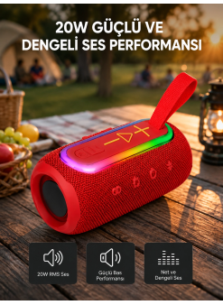 Kablosuz Hoparlör – Bluetooth 5.1, Güçlü Bas Ve 10 Metre Menzil