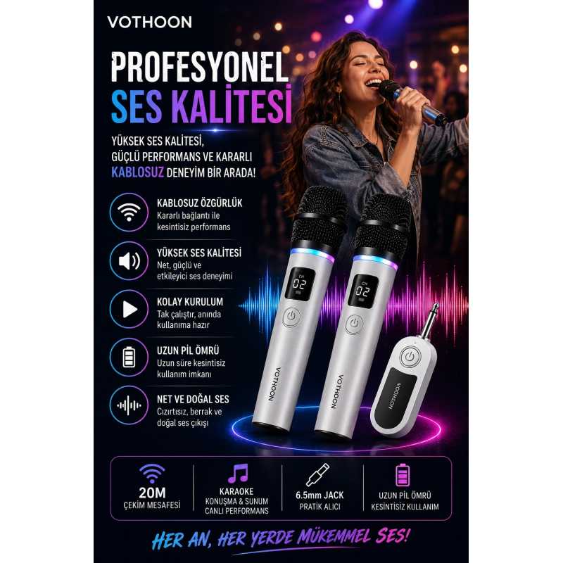 Kablosuz Karaoke Çift Mikrofon 6.5 Mm Sahne Parti Düğün Aktivite Amfi Hoparlör Kablosuz Karaoke Çift Mikrofon 6.5 Mm Sahne Parti Düğün Aktivite Amfi Hoparlör