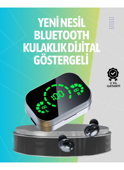 Kablosuz Kulak İçi Bluetooth Kulaklık – Dokunmatik Kontrol Ve Led Şarj Ekranı