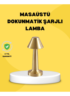 Kablosuz Led Masa Lambası 1800mah 3 Renk Aydınlatma Dokunmatik