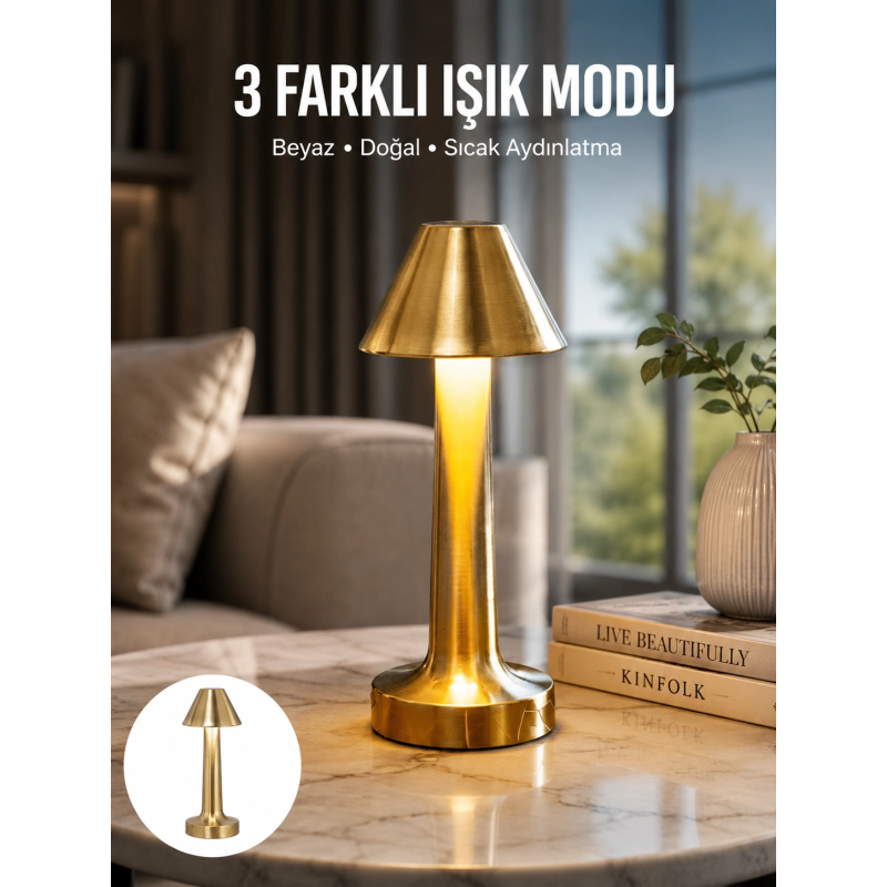 Kablosuz Led Masa Lambası 1800mah 3 Renk Aydınlatma Dokunmatik Yeni Nesil Kablosuz Led Masa Lambası 1800mah 3 Renk Aydınlatma Dokunmatik Yeni Nesil