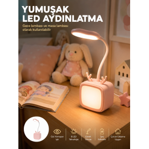 Kablosuz Led Masa Ve Gece Lambası Dekoratif Şarjlı Tasarım