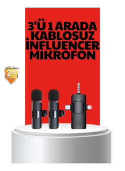 Kablosuz Mikrofon - Telefon Ve Bilgisayar Uyumlu