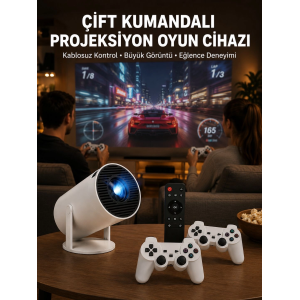 Kablosuz Mini Projeksiyon Cihazı Oyun Ve Film İçin Taşınabilir Ev Sineması Yeni Nesil