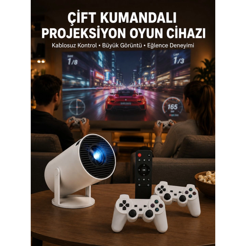 Kablosuz Mini Projeksiyon Cihazı Oyun Ve Film İçin Taşınabilir Ev Sineması Yeni Nesil Kablosuz Mini Projeksiyon Cihazı Oyun Ve Film İçin Taşınabilir Ev Sineması Yeni Nesil