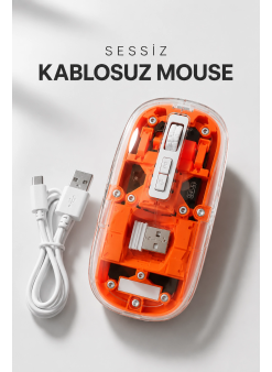 Kablosuz Mouse Fare 5.0 Bluetooth Bağlantılı Usb Girişli