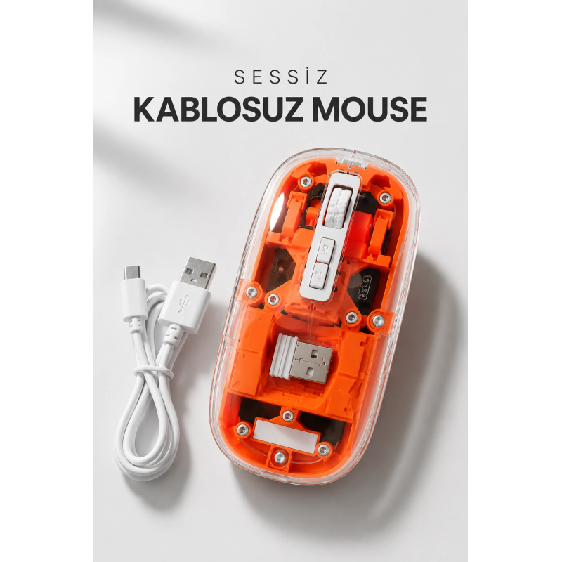 Kablosuz Mouse Fare 5.0 Bluetooth Bağlantılı Usb Girişli Kablosuz Mouse Fare 5.0 Bluetooth Bağlantılı Usb Girişli