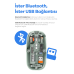 Bluetooth Usb Çift Modlu Sessiz Mouse, Şeffaf Mıknatıslı Kapaklı, Type-c Şarjlı, Dpı Ayarlı, Kablosuz 10m Çekim Mesafeli, Masaüstü Kısayol Tuşlu, Taşınabilir Şarjlı Mouse Siyah