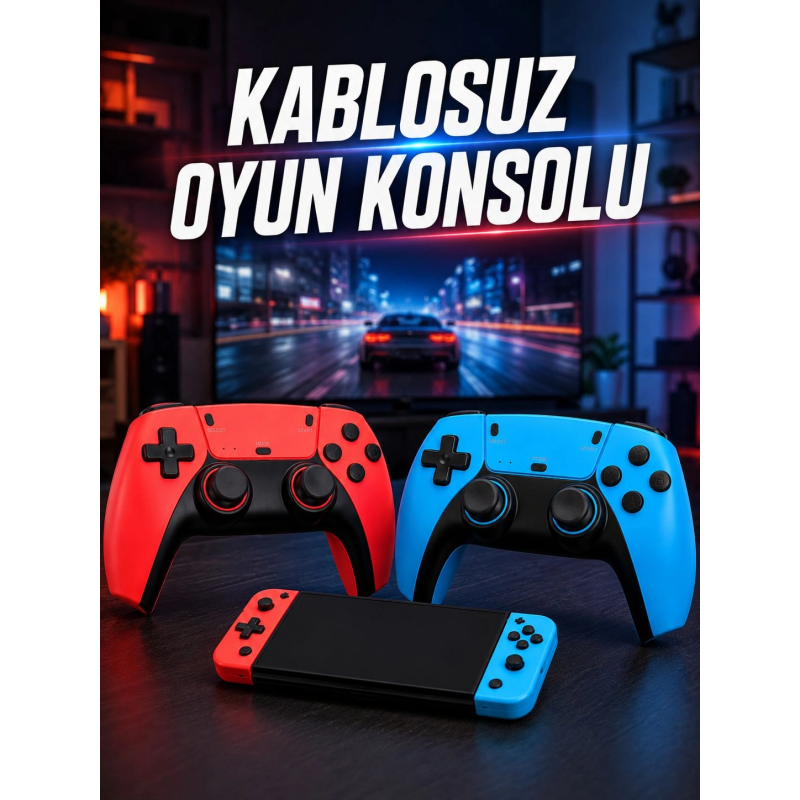 Kablosuz Oyun Konsolu Hdmı Çıkışlı Çift Kontrolcülü Retro Oyun Seti Kablosuz Oyun Konsolu Hdmı Çıkışlı Çift Kontrolcülü Retro Oyun Seti