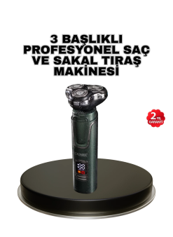 Kablosuz Profesyonel Erkek Bakım Seti – 3 Başlıklı, 3d Akıllı Kesim, Taşınabilir