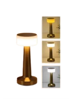 Kablosuz Renkli Masa Ve Gece Lambası Altın Rengi Dokunmatik Led Lamba