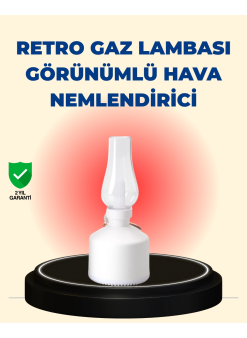 Kablosuz Retro Buhar Makinesi Gaz Lambası Tasarım Ledli Difüzör