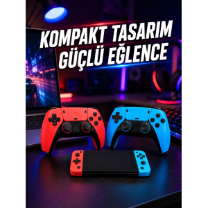 Kablosuz Retro Oyun Konsolu Hdmı Tv Bağlantılı Çift Gamepad Seti