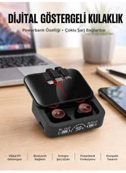 Kablosuz Şarj Göstergeli Powerbank Özellikli Bluetooth Kulaklık Çağrı Cevaplayabilen Yeni Nesil