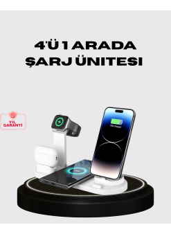 Kablosuz Şarj İstasyonu 4 Cihaz Destekli Ve Hızlı Şarjlı