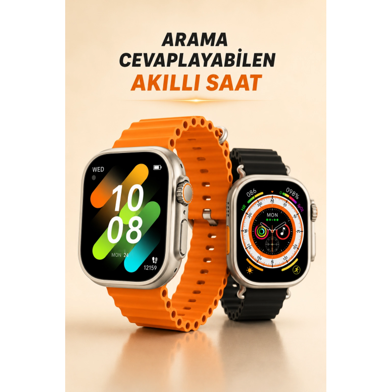 Kablosuz Şarjlı, Çağrı Ve Müzik Kontrolü Sağlayan Akıllı Saat Kablosuz Şarjlı, Çağrı Ve Müzik Kontrolü Sağlayan Akıllı Saat