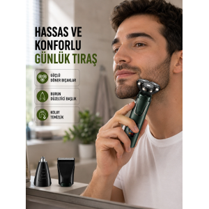 Kablosuz Şarjlı Çok Amaçlı Tıraş Makinesi