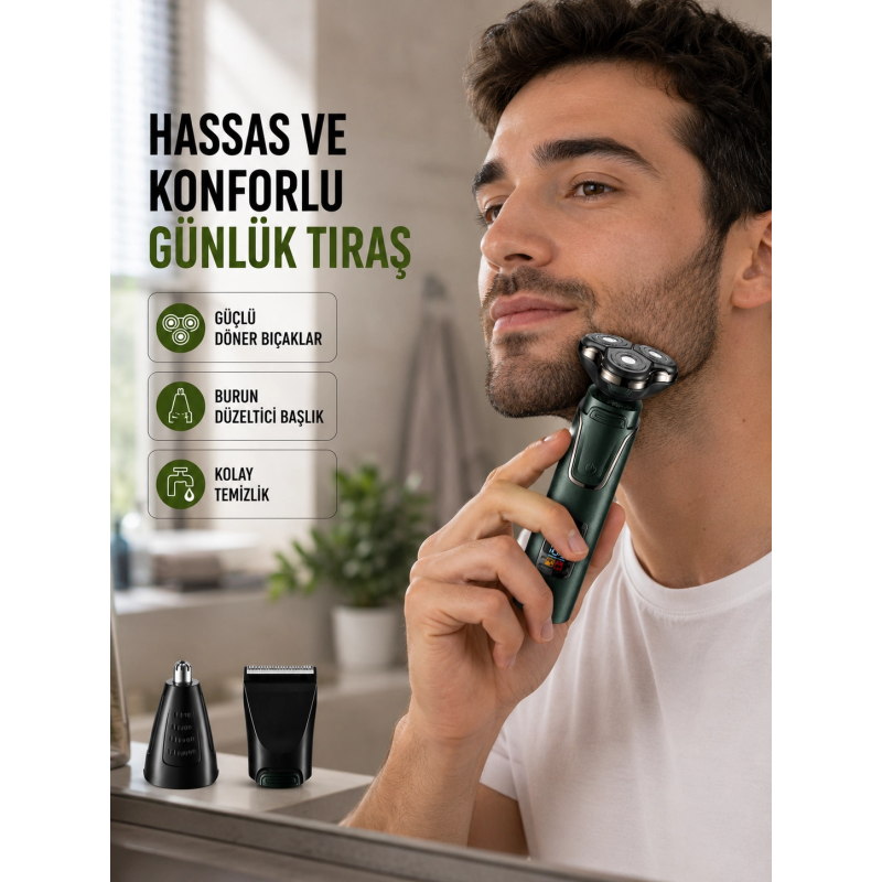 Kablosuz Şarjlı Çok Amaçlı Tıraş Makinesi Kablosuz Şarjlı Çok Amaçlı Tıraş Makinesi