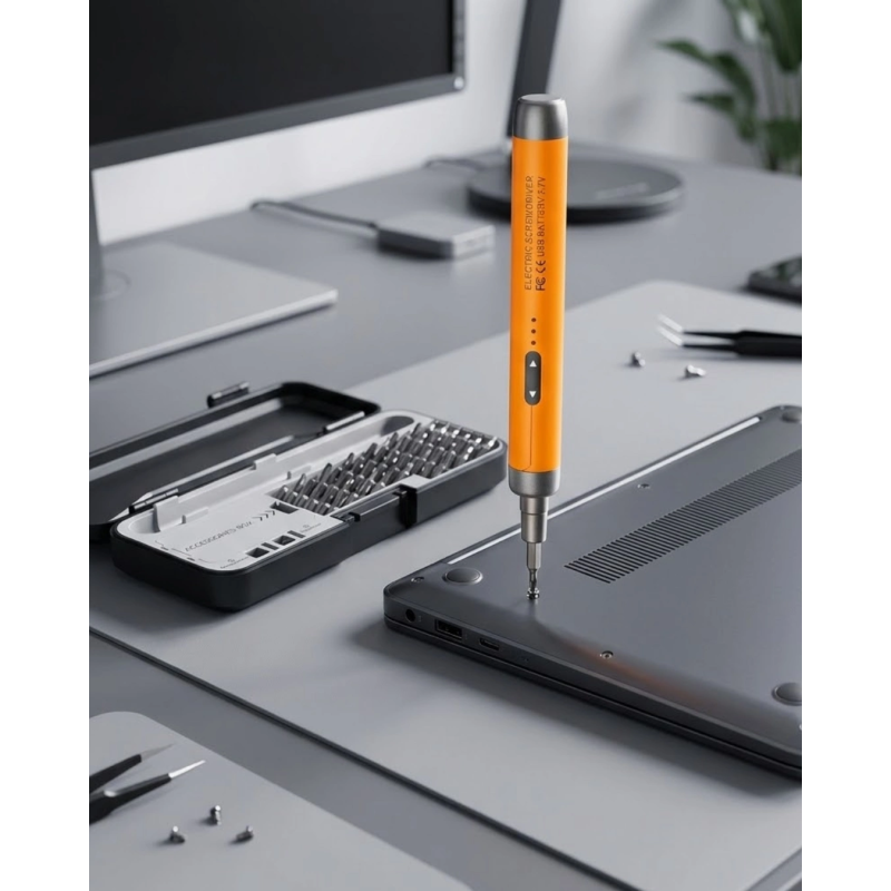 Kablosuz Şarjlı Elektrikli Tornavida Seti 38 Uçlu Type C Li Pil Hassas Tamir Seti