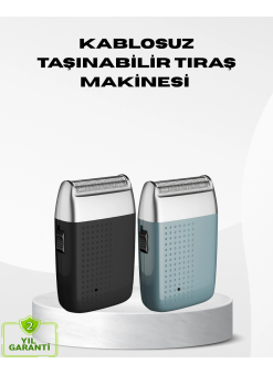 Kablosuz Şarjlı Sakal Tıraş Makinesi – Kuru Kullanım, Uzun Pil Ömrü