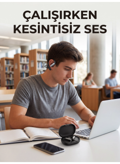 Kablosuz Spor Kulaklığı Kulak Kancalı Bluetooth Kulaklık Şarj Kutulu