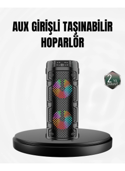 Kablosuz Stereo Hoparlör Usb + Sd Kart + Aux Destekli Bluetooth 5.0