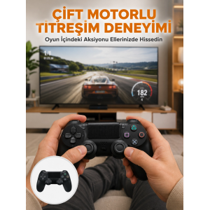 Kablosuz Titreşimli Oyun Kolu – Yüksek Hassasiyetli Analog Kontrol Ve Ergonomik Tutma Yeni Nesil