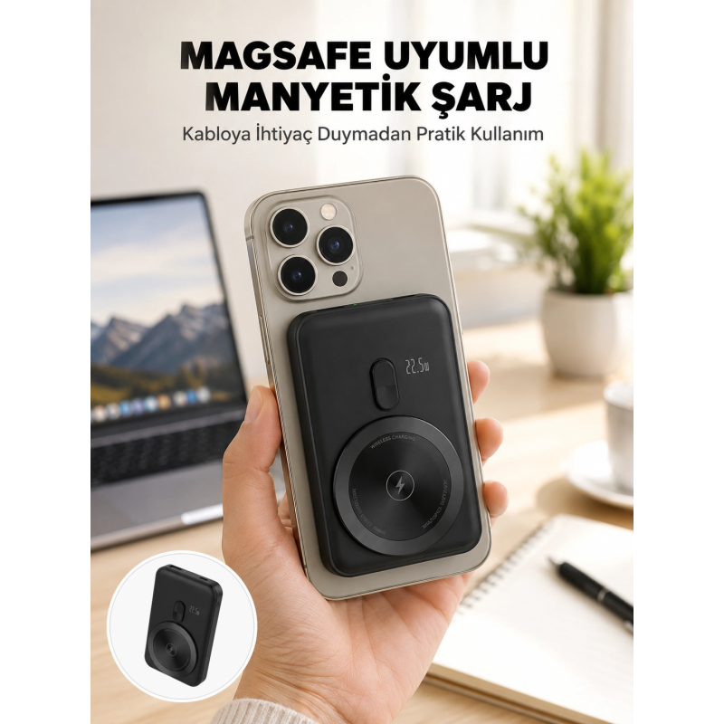 Kablosuz Ve Kablolu Kullanım Sunan Taşınabilir Powerbank Yeni Nesil Kablosuz Ve Kablolu Kullanım Sunan Taşınabilir Powerbank Yeni Nesil