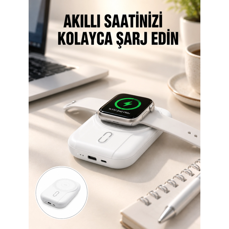 Kablosuz Ve Kablolu Şarj Destekli 10000 Mah Taşınabilir Powerbank Yeni Nesil Kablosuz Ve Kablolu Şarj Destekli 10000 Mah Taşınabilir Powerbank Yeni Nesil