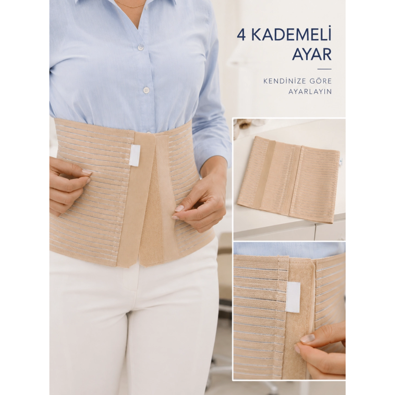 Kadın Abdominal Korse 26 Cm Karın Ve Bel Bölgesi 4 Kademeli Ayarlanabilir Korse Kadın Abdominal Korse 26 Cm Karın Ve Bel Bölgesi 4 Kademeli Ayarlanabilir Korse