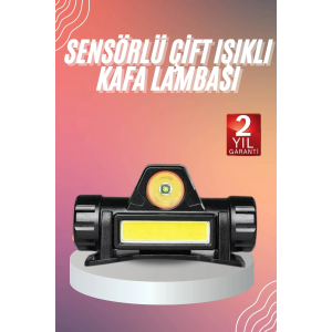 Kafa Lambası Çalışma Işığı Kafa Feneri Şarjlı Mıknatıslı Fenerli