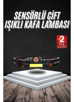 Kafa Lambası Çalışma Işığı Süper Parlak Mıknatıslı Lityum Lion Pilli
