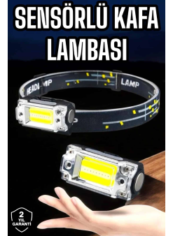 Kafa Lambası El Fenerli Kamp Lambası Usb Şarjlı Esnek Lamba